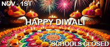 Diwali, schools closed